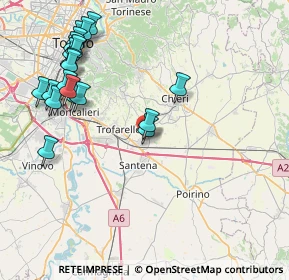 Mappa Via Mosso Onorio, 10020 Cambiano TO, Italia (9.534)