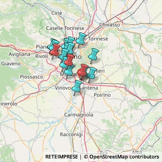 Mappa Strada del Rondello, 10028 Trofarello TO, Italia (9.76412)