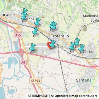 Mappa Strada del Rondello, 10028 Trofarello TO, Italia (2.06273)