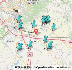 Mappa Via Borgarelli, 10020 Cambiano TO, Italia (7.10125)