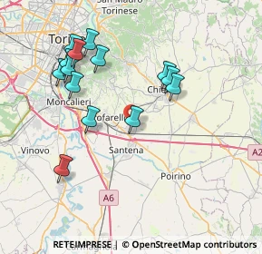 Mappa Via Borgarelli, 10020 Cambiano TO, Italia (7.83786)