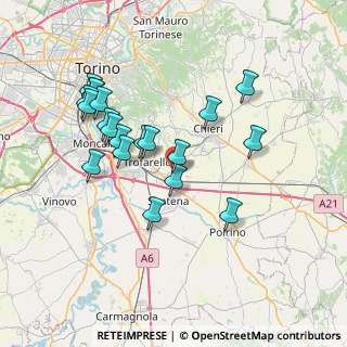 Mappa Via Compaire, 10020 Cambiano TO, Italia (7.1945)