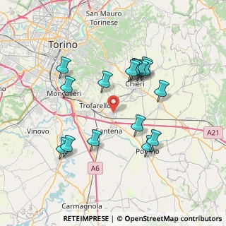Mappa Via Lorenzo Martini, 10020 Cambiano TO, Italia (7.08)