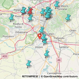 Mappa Via Aspromonte, 10042 Nichelino TO, Italia (10.124)