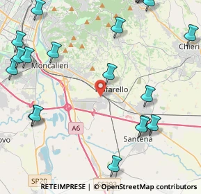 Mappa Via della Croce Rossa, 10028 Trofarello TO, Italia (5.9995)