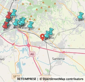 Mappa Via della Croce Rossa, 10028 Trofarello TO, Italia (6.631)