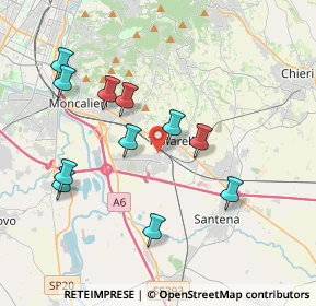 Mappa Via della Croce Rossa, 10028 Trofarello TO, Italia (3.79545)