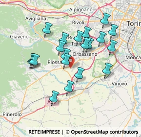Mappa Regione Duis, 10045 Piossasco TO, Italia (6.7055)