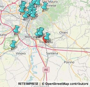 Mappa Via Alessandro Volta, 10028 Trofarello TO, Italia (10.0985)