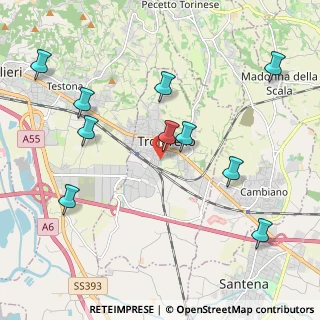 Mappa Via Evangelista Torricelli, 10028 Trofarello TO, Italia (2.51364)