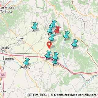 Mappa Strada Savi Gianassi, 14019 Villanova d'Asti AT, Italia (6.0225)