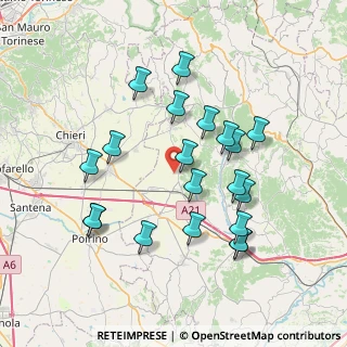 Mappa Strada Savi Gianassi, 14019 Villanova d'Asti AT, Italia (7.3425)