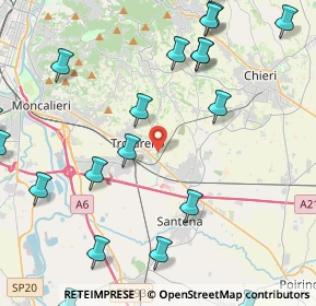 Mappa Via Serene, 10028 Trofarello TO, Italia (5.826)