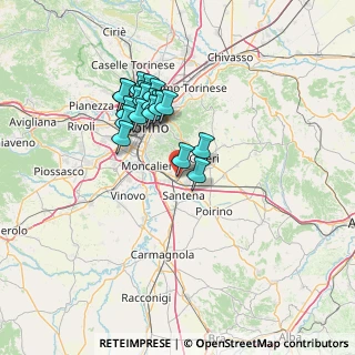 Mappa Via Serene, 10028 Trofarello TO, Italia (11.8985)
