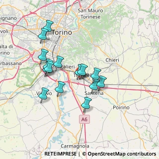 Mappa Via Enrico Mattei, 10028 Trofarello TO, Italia (6.42467)