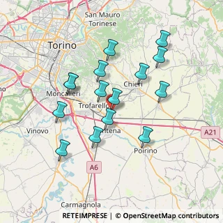 Mappa Vicolo S. Giuseppe, 10020 Cambiano TO, Italia (6.78867)