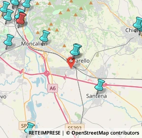 Mappa Via Molino della Splua, 10028 Trofarello TO, Italia (7.3205)