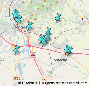 Mappa Via Lombardi, 10028 Trofarello TO, Italia (3.7025)