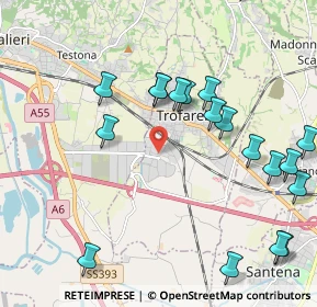 Mappa Via Molino della Splua, 10028 Trofarello TO, Italia (2.5555)
