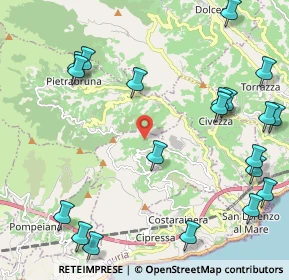 Mappa Regione Gareffi, 18017 Cipressa IM, Italia (2.881)