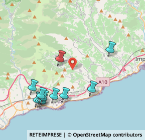 Mappa Regione Gareffi, 18017 Cipressa IM, Italia (4.57636)