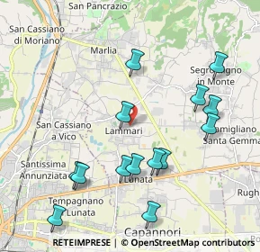 Mappa Lammari, 55013 Capannori LU, Italia (2.21286)
