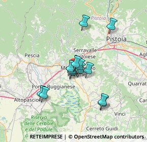 Mappa Via Tevere, 51018 Pieve A Nievole PT, Italia (5.52)