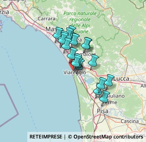 Mappa Pista Ciclabile Fausto Coppi, 55049 Viareggio LU, Italia (9.518)