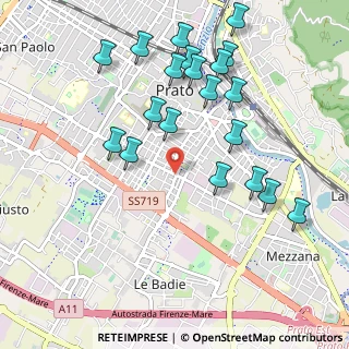 Mappa Via Giovacchino Pelagatti, 59100 Prato PO, Italia (1.106)