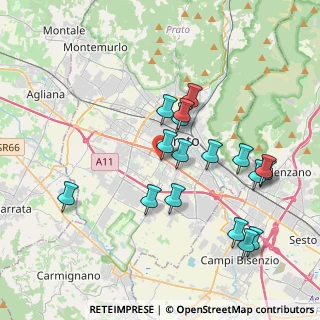 Mappa Via del Fiordaliso, 59100 Prato PO, Italia (3.91588)