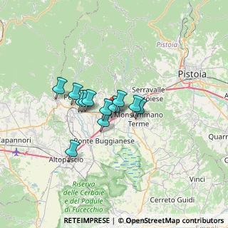 Mappa Via Dogali, 51016 Montecatini Terme PT, Italia (4.51667)