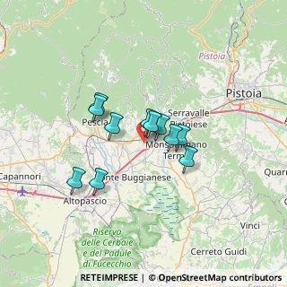 Mappa Via Cadorna, 51016 Montecatini Terme PT, Italia (4.92545)