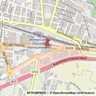 Mappa Viale Ugo Foscolo, 42, 51016 Montecatini Terme, Pistoia (Toscana)