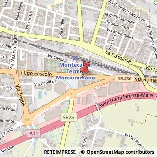 Mappa Viale Ugo Foscolo, 40, 51016 Montecatini Terme, Pistoia (Toscana)