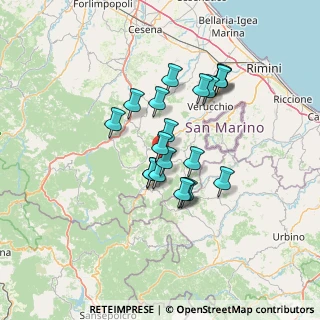 Mappa Località Cà del vento, 47863 Novafeltria RN, Italia (10.9055)
