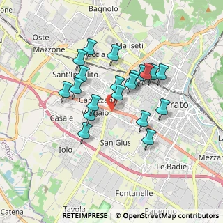 Mappa Parco Prato Ovest, 59100 Prato PO, Italia (1.506)