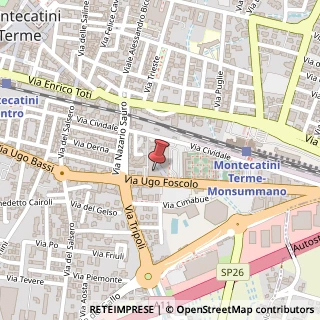 Mappa Viale Ugo Foscolo, 35, 51016 Montecatini Terme, Pistoia (Toscana)