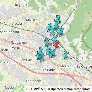 Mappa Via Camillo Benso Conte di Cavour, 59100 Prato PO, Italia (1.456)
