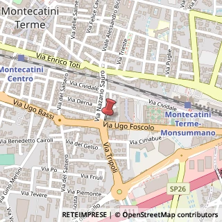 Mappa Via Tripoli, 21, 51016 Montecatini Terme, Pistoia (Toscana)