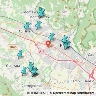 Mappa Via Rinaldo Frank Burattin, 59100 Prato PO, Italia (4.925)
