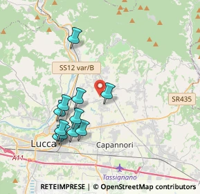 Mappa Via delle Ville Lammari, 55013 Capannori LU, Italia (3.79182)