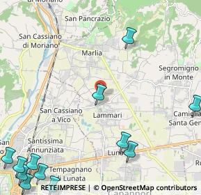 Mappa Via delle Ville Lammari, 55013 Capannori LU, Italia (3.61667)