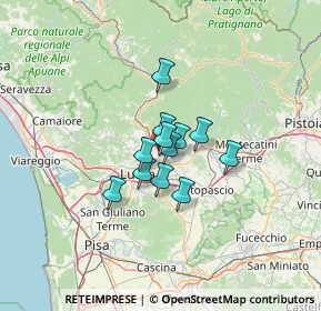 Mappa Via delle Ville Lammari, 55013 Capannori LU, Italia (7.33583)