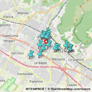 Mappa Via Giacinto Fabbroni, 59100 Prato PO, Italia (1.142)