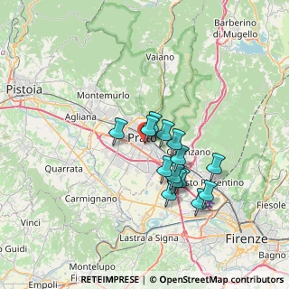 Mappa Via Giacinto Fabbroni, 59100 Prato PO, Italia (5.74)