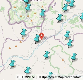 Mappa Via S. Marino, 61013 Mercatino Conca PU, Italia (5.8635)