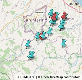 Mappa Via S. Marino, 61013 Mercatino Conca PU, Italia (7.12684)