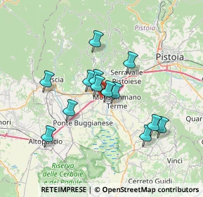 Mappa Via dei Ponticelli, 51018 Pieve A Nievole PT, Italia (6.10308)