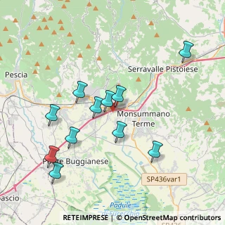 Mappa Via dei Ponticelli, 51018 Pieve A Nievole PT, Italia (3.93273)