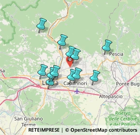 Mappa Località Osteria, 55013 Capannori LU, Italia (5.43)